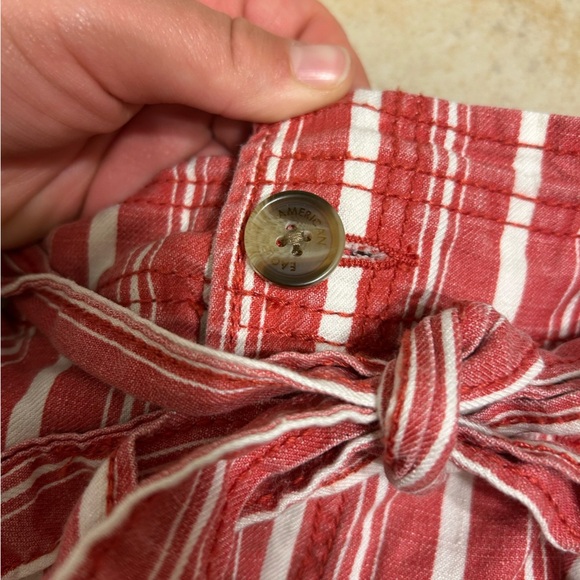 American Eagle Outfitters Striped Red Women's Shorts - Picture 4 of 8